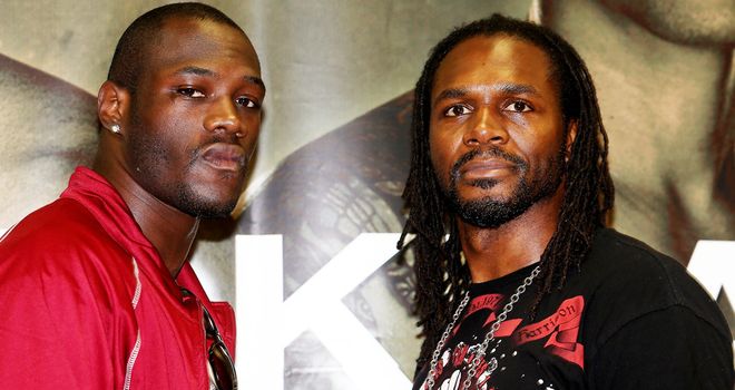 Deontay Wilder (l) will battle Audley Harrison (r) on Saturday night