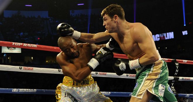 Joachim Alcine was hurt early on by Macklin, but back at 154lb is confident of victory