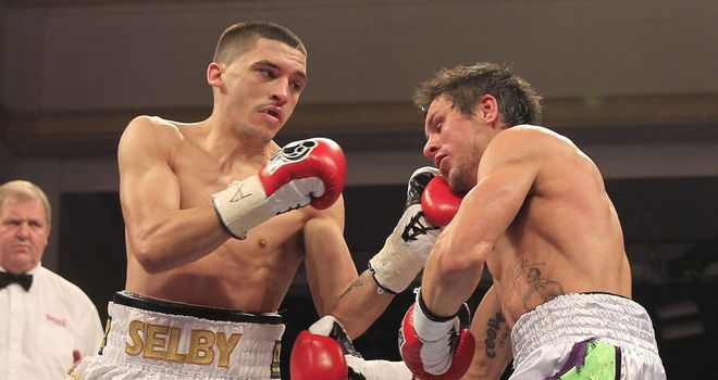Lee Selby in action against Corey McConnell last time out (Pic Lawrence Lustig)