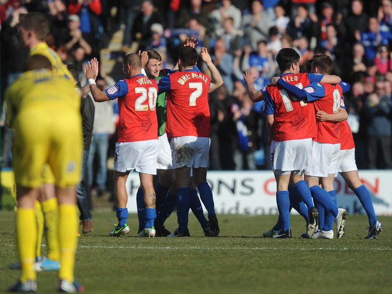 Gillingham celebrate promotion from League Two