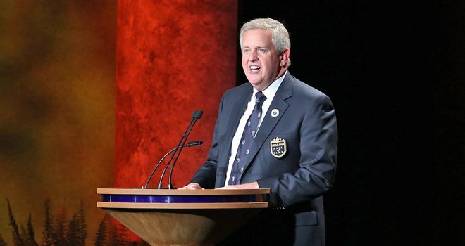 Colin Montgomerie: Speaks during his induction