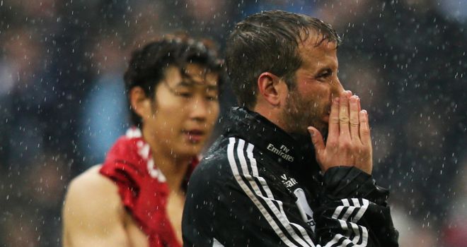 Hamburg's Rafael van der Vaart is left dejected at full-time