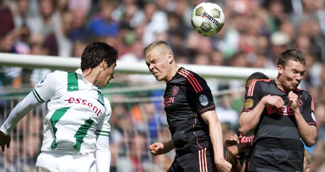Kolbeinn Sigthorsson (centre): The Ajax striker settled the match