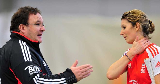 Mark Lane with England captain Charlotte Edwards