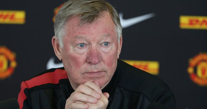 Ferguson: Celebrated United sealing a 13th Premier League win last month