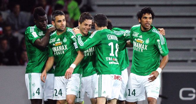 St Etienne clebrate after their goal