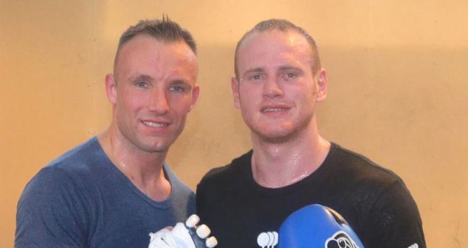 Groves and Kessler take a break from their friendly fire