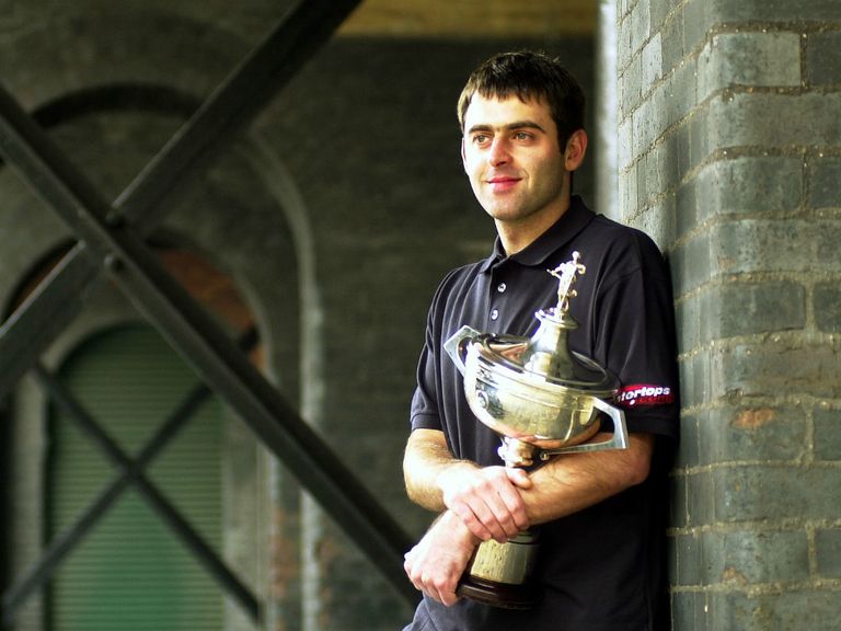 Ronnie O'Sullivan after his first World Championship win.