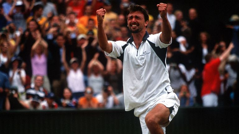 Goran Ivanisevic became the lowest-ranked and only wildcard player to win at Wimbledon