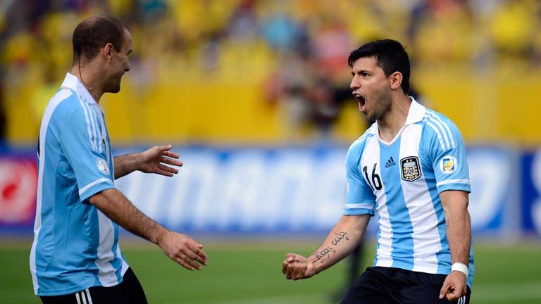 Sergio Aguero: On target for his country