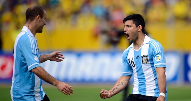 Sergio Aguero: On target for his country