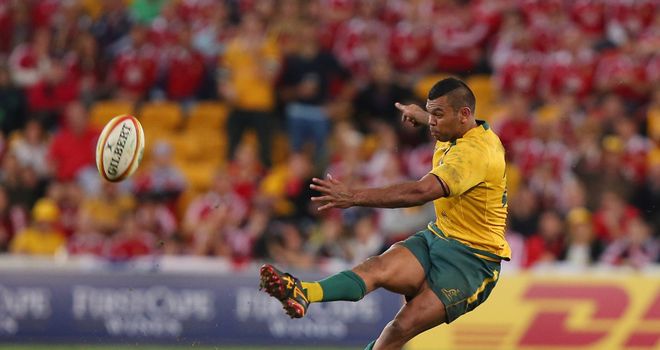 Kurtley Beale: Slipped while attempting what would have been a match-winning penalty