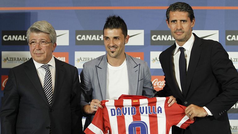 David Villa: Officially unveiled by Atletico Madrid on Monday