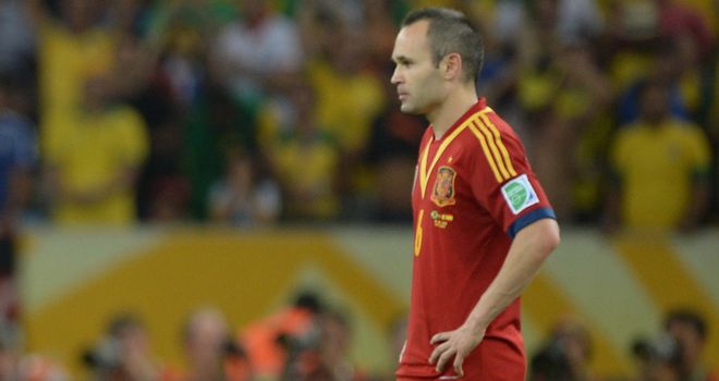 Andres Iniesta: Not happy with the referee