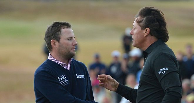 Phil Mickelson beat Branden Grace in a play-off to win the Scottish Open