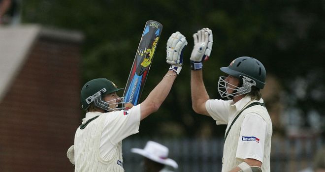Brett Lee (L) and Glenn McGrath: Saw out the draw on the final day