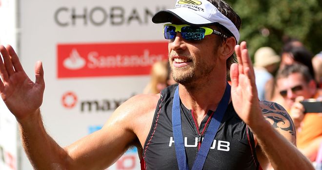 Jenson Button competing in a recent triathon event