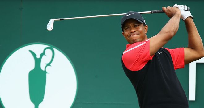 Woods: leads the Bridgestone by seven shots after day two heroics