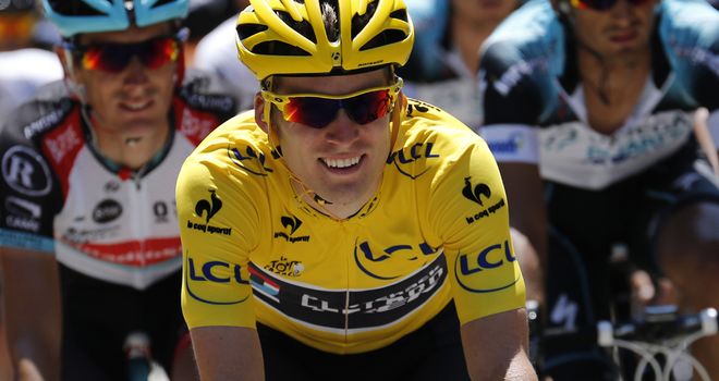Jan Bakelants in yellow, but now the Tour de France hero finds himself looking for a team