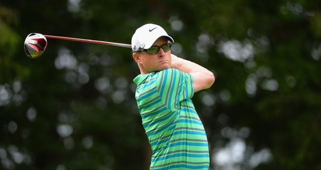 Simon Dyson in action during the first round