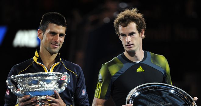Novak Djokovic and Andy Murray after the 2013 Australian Open final