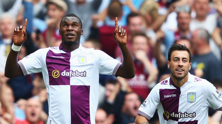 Christian Benteke: Netted twice in Aston Villa's 3-1 win at Arsenal