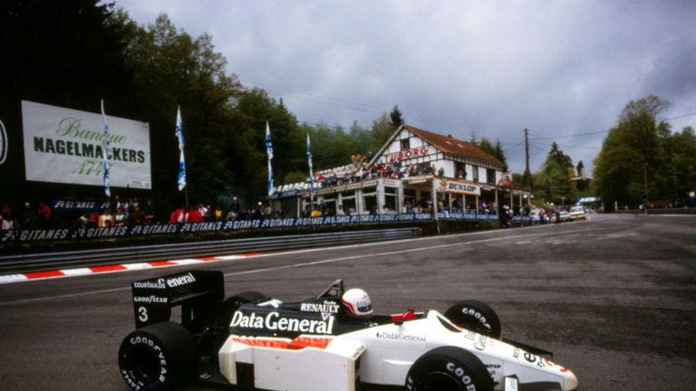 Turbo era: Martin Brundle at the wheel of a Tyrrell-Renault in the 1986 Belgian GP