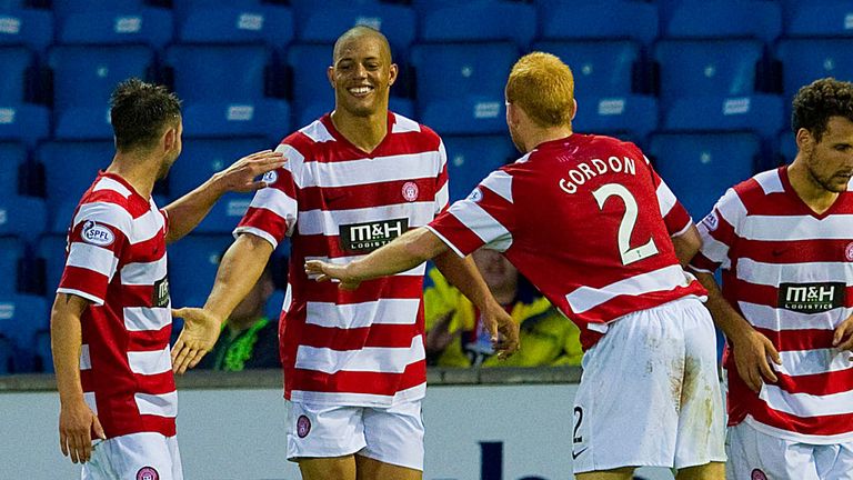Mickael Antoine-Curier: Celebrates the winner with his team-mates