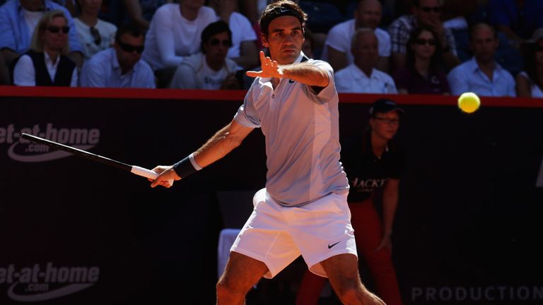 Roger Federer during a recent tournament in Hamburg