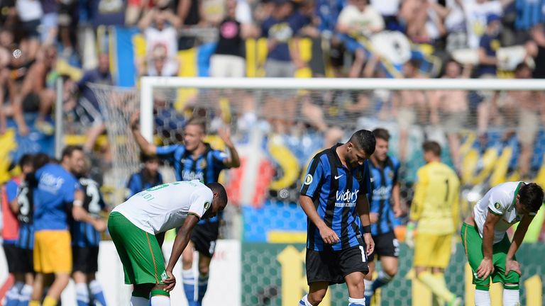 Werder Bremen: Frustrated during the defeat to Saarbrucken.