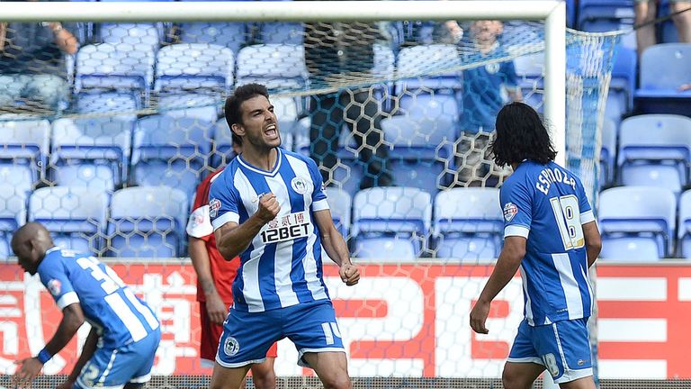 Jordi Gomez: Celebrates grabbing late equaliser