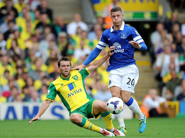 Jonathan Howson tackles Ross Barkley