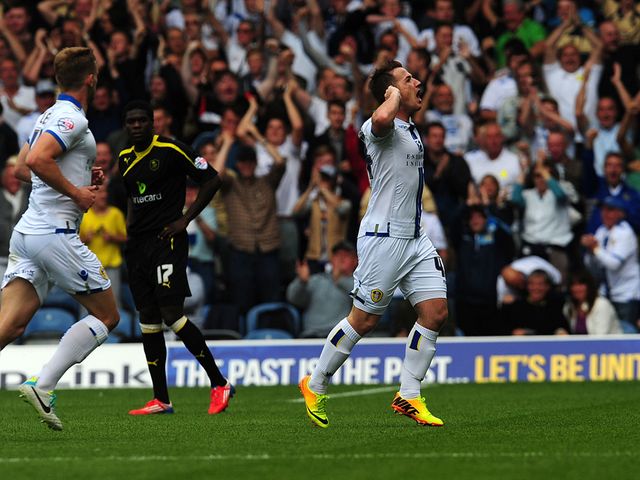 Ross McCormack celebrates for Leeds