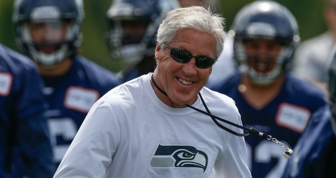 Pete Carroll: Hoping his team can make the most of home advantage to reach the Super Bowl