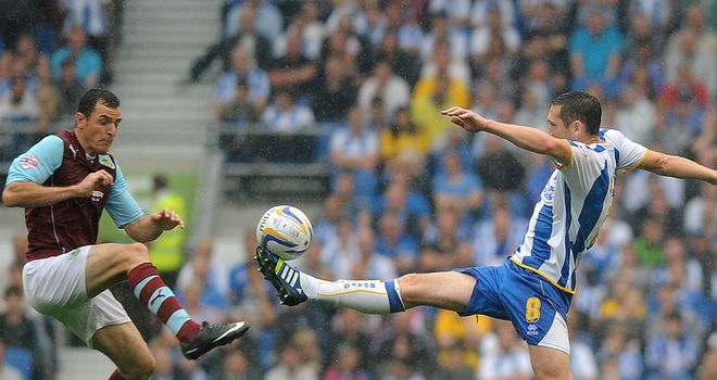 Andrew Crofts: Goalscorer beats Dean Marney to the ball
