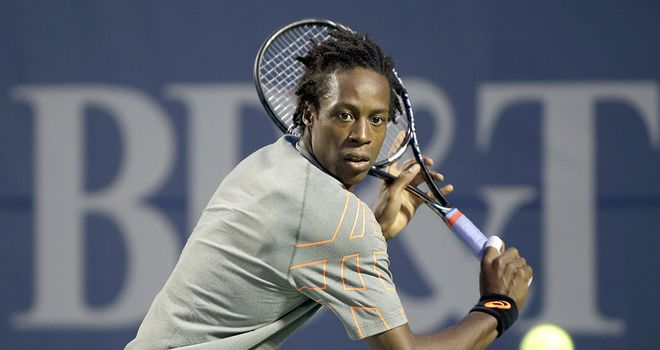 Gael Monfils: Needed treatment in the first set on a left hip injury