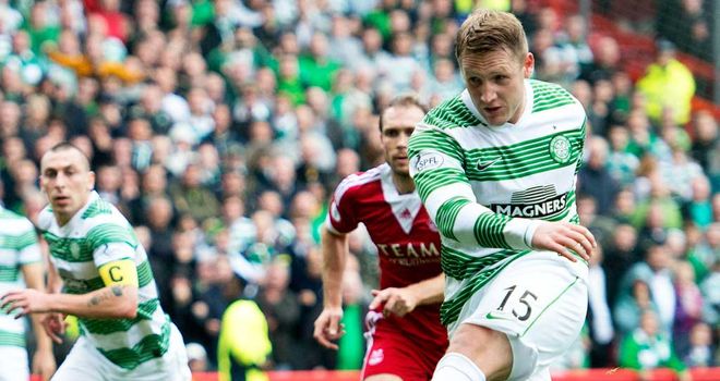 Krisn Commons: Scores from the penalty spot to give Celtic the lead in Aberdeen