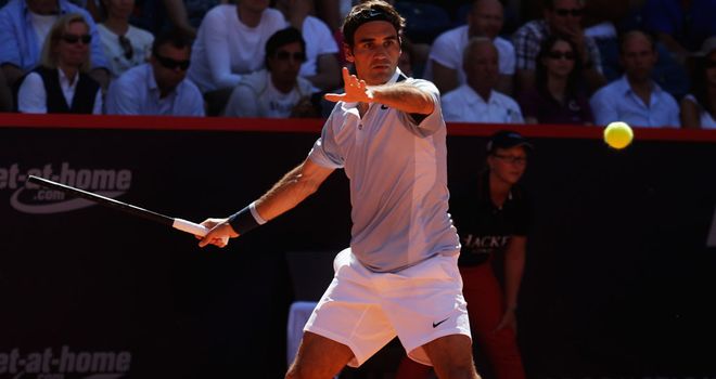 Roger Federer during a recent tournament in Hamburg