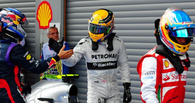 The top three in parc ferme