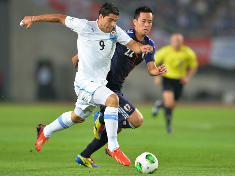 Luis Suarez in action for Japan on Wednesday.