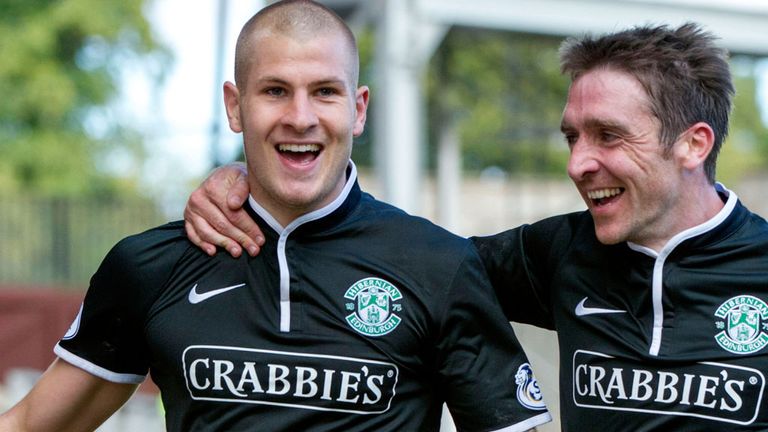 James Collins: First goal for Hibernian