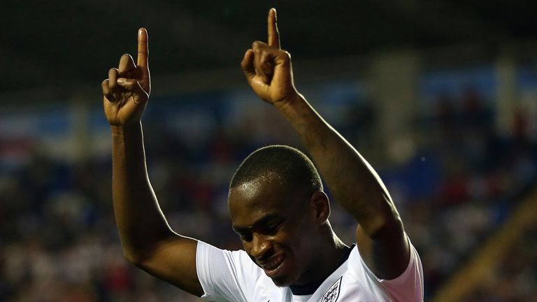 Saido Berahino: Celebrates his goal for England