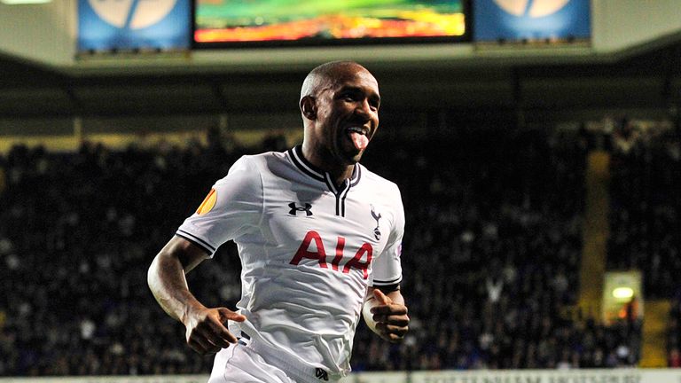 Jermain Defoe: Celebrates his strike against Tromso