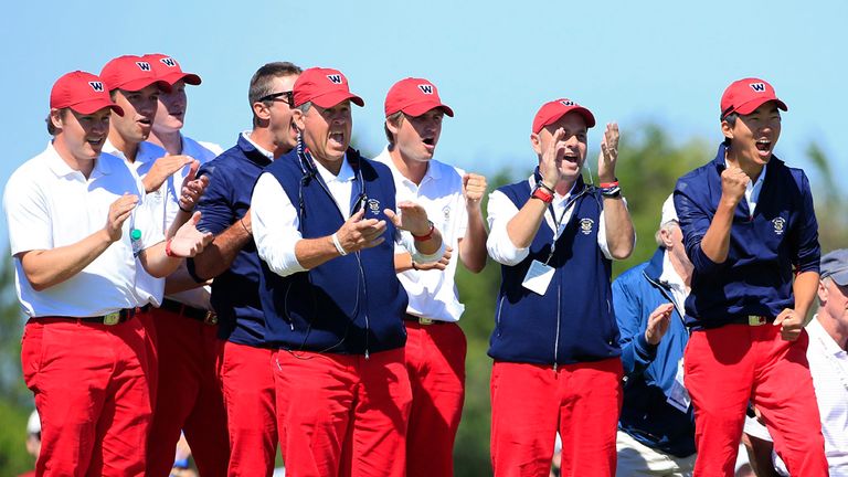 Captain Jim Holtgrieve and his US team had plenty to cheer in the afternoon.