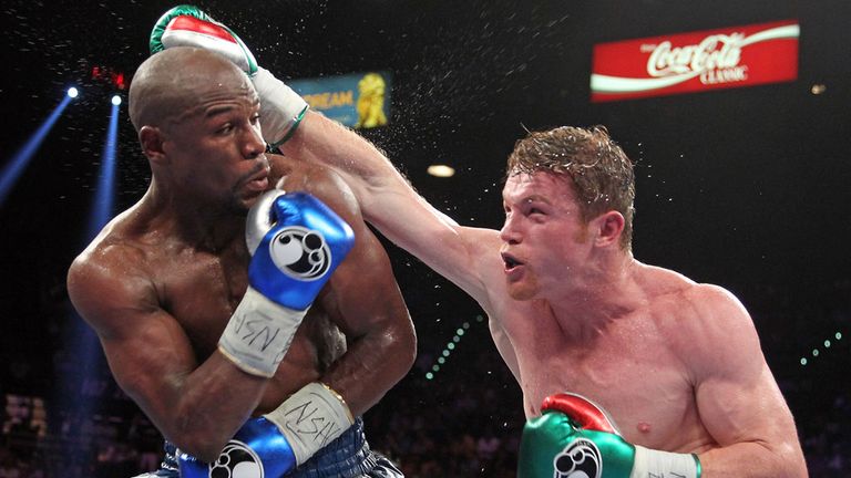Alvarez's only career defeat came against Floyd Mayweather