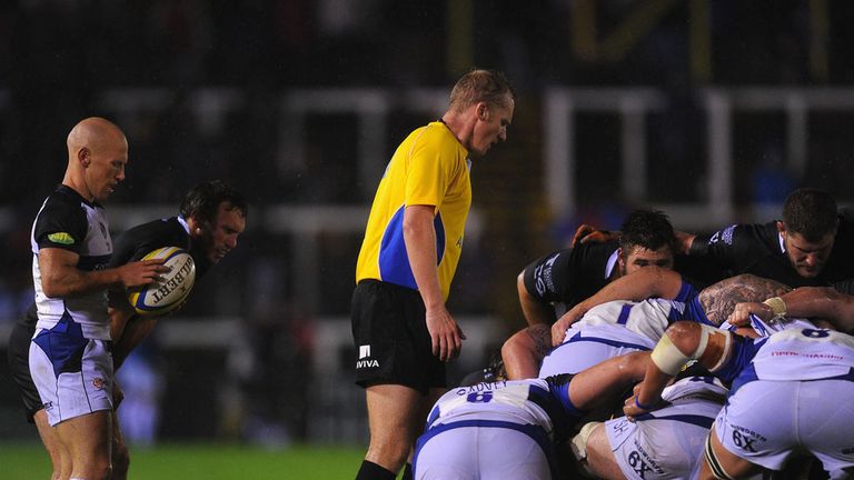 Wayne Barnes: Gave a dominant performance at Bath's set pieces