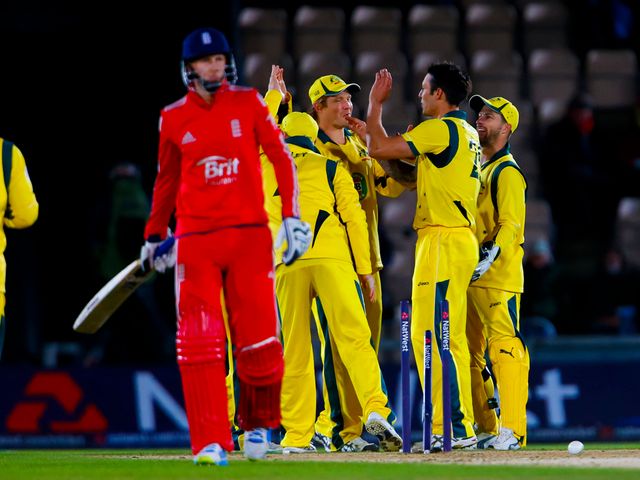 Joe Root departs the crease for 21 runs