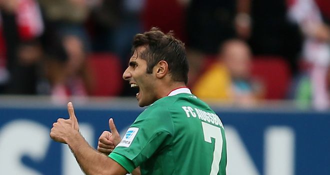 Halil Altintop celebrates his goal