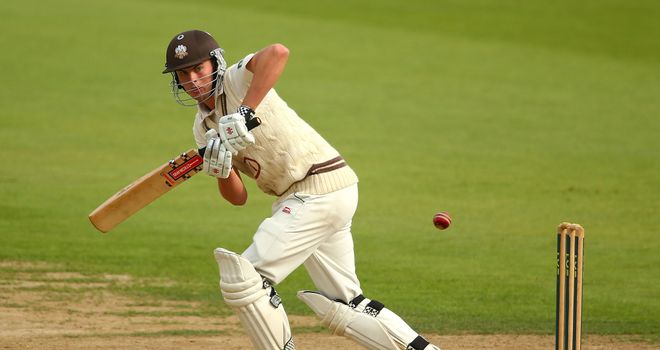 Dominic Sibley: Hit an unbeaten 220 to become the youngest Surrey batsman to make a first-class hundred