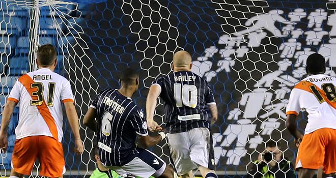 Nickey Bailey scores at The Den